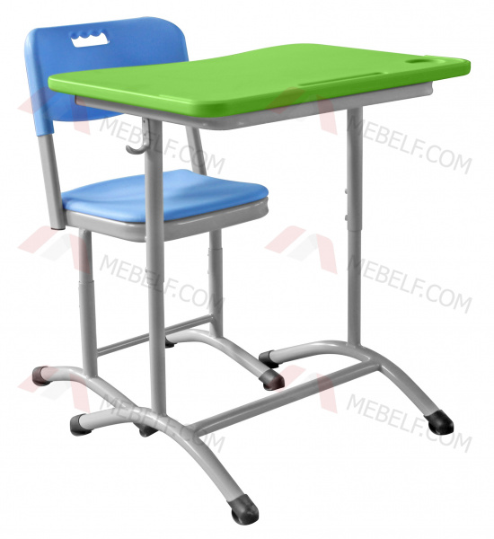 Школьный стол ШСТ11 и стул ШС01, зеленый и синий