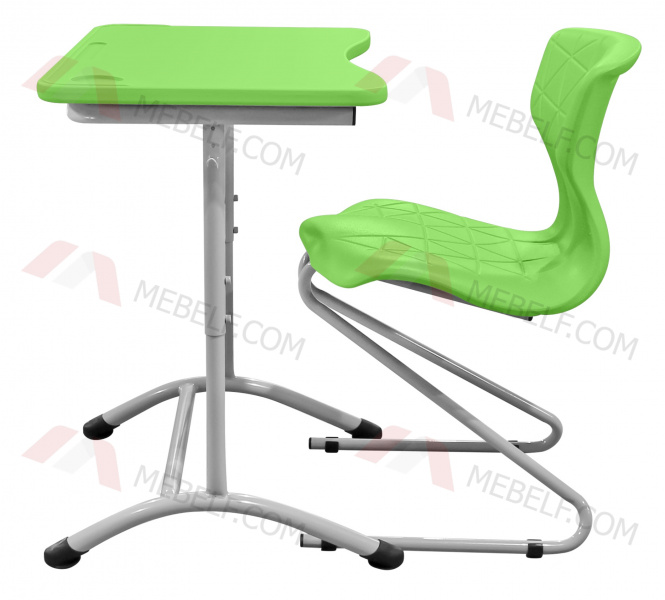 Школьный стол ШСТ11 и стул ШС13, зеленый